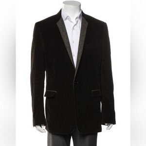 Dolce & Gabbana men’s brown corduroy one button closure blazer